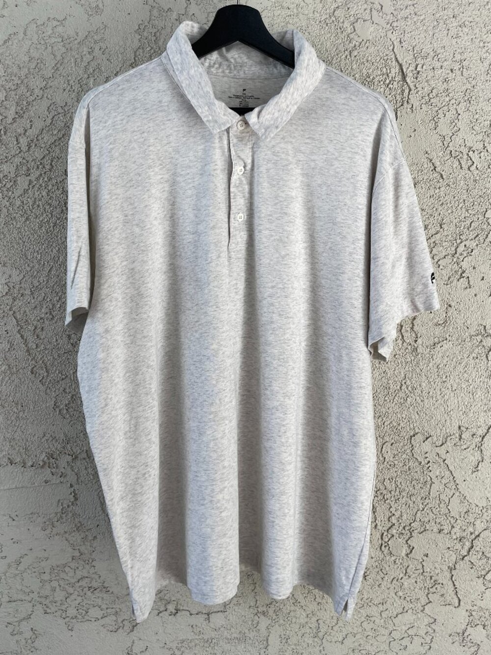 Fabletics 24/7 Hybrid365 Polo XXL Gray Heather Cotton Modal Stretch